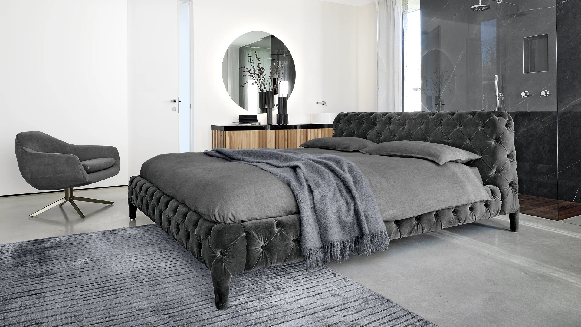 arketipo-windsor-dream-bett-samt-knopfheftung image 2