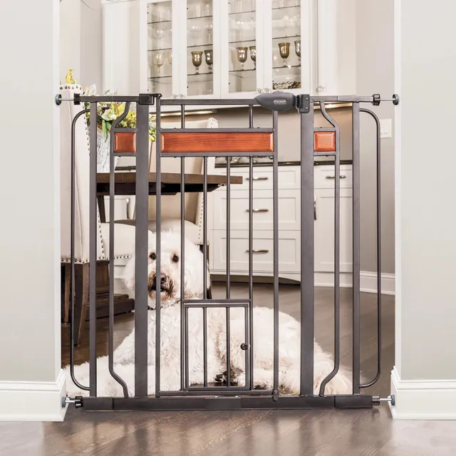carlson-gates-design-paw-hundegitter-extra-hoch-mit-kleintierklappe image 1