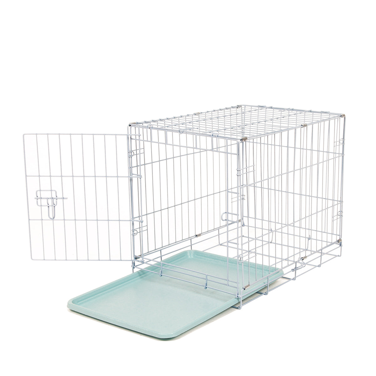 carlson-hundebox-klein-blau-draht-faltbar-single-lock image 2