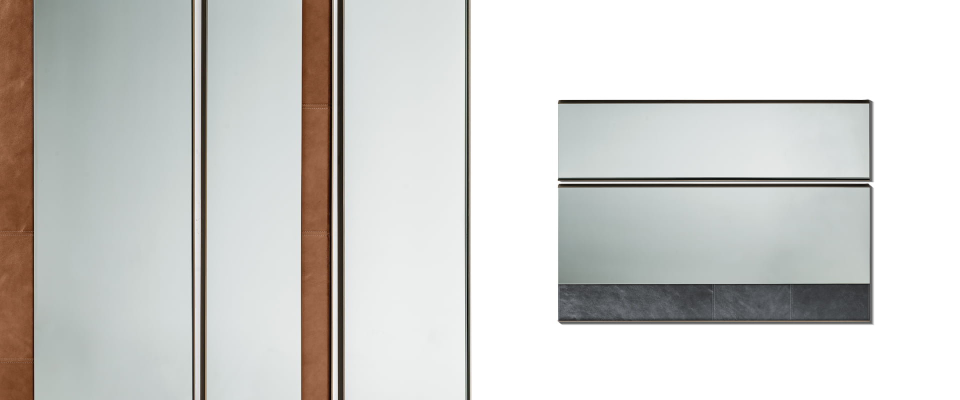 arketipo-dorian-spiegel-leder-metall-rauchglas image 1