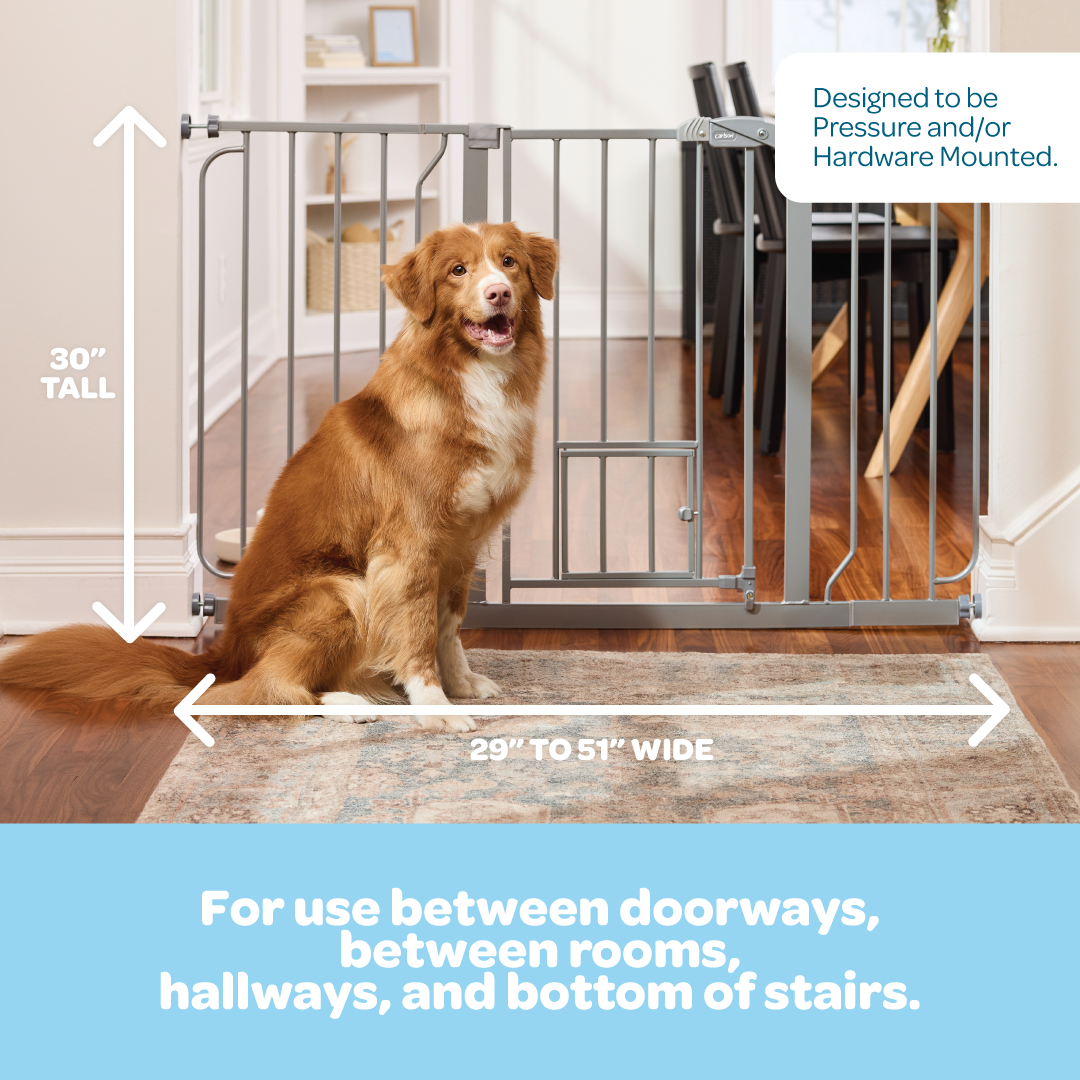 carlson-gates-51-extra-wide-walk-thru-hundetor-platin-76-cm image 2