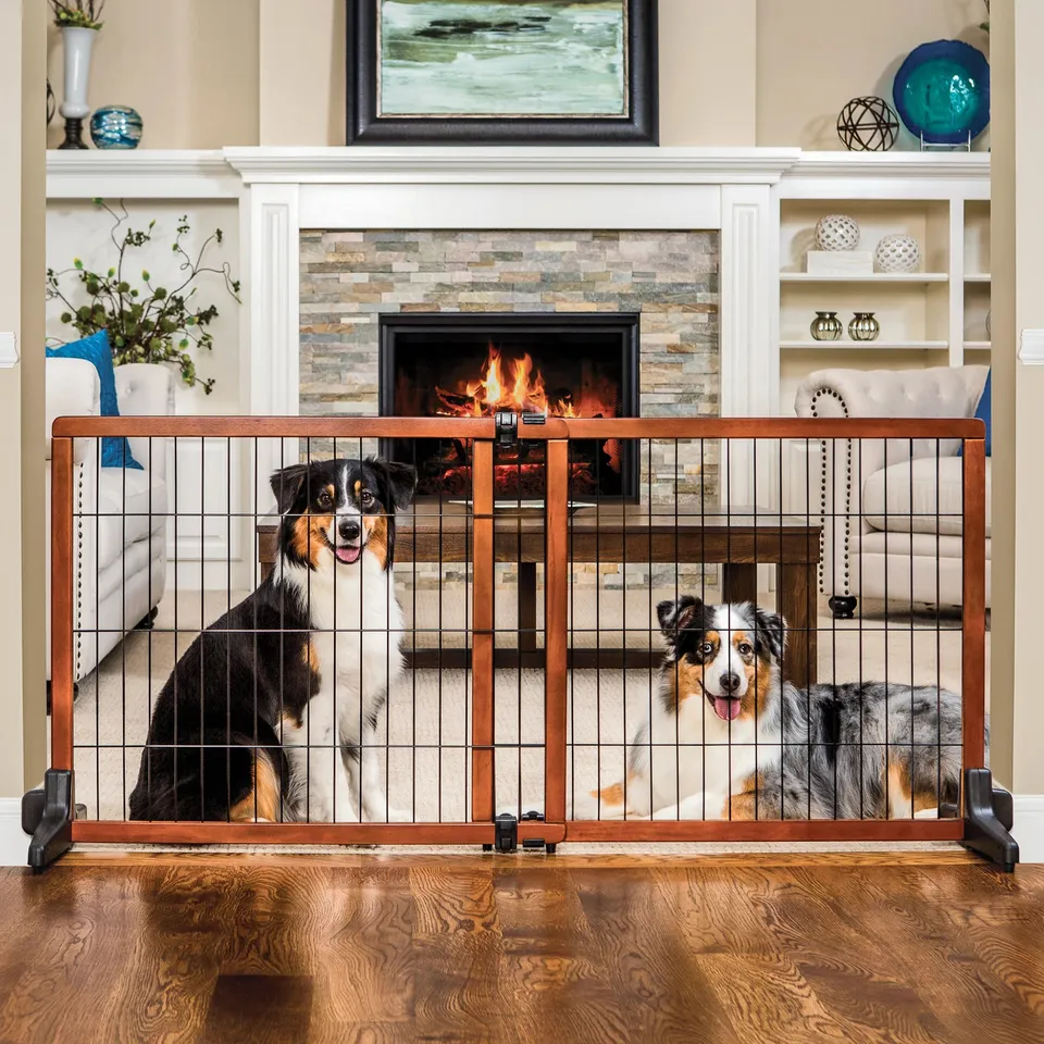 carlson-design-paw-hundegitter-freistehend-extra-hoch-schwarz image 1