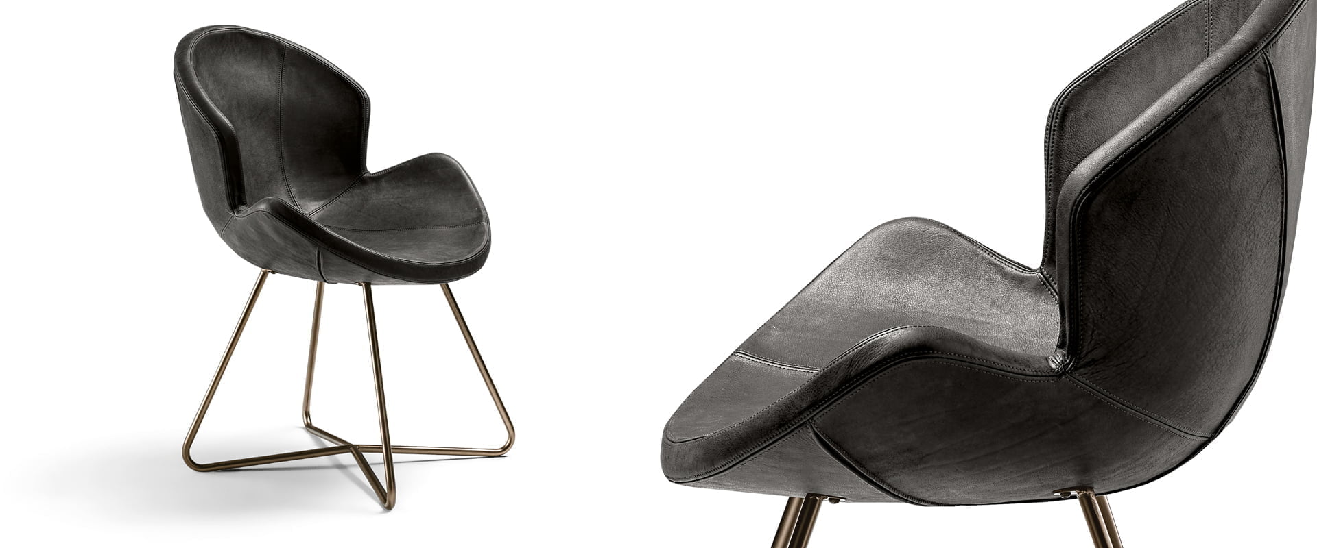 arketipo-sedie-victoria-stuhl-leder-metallschale-elegant image 1