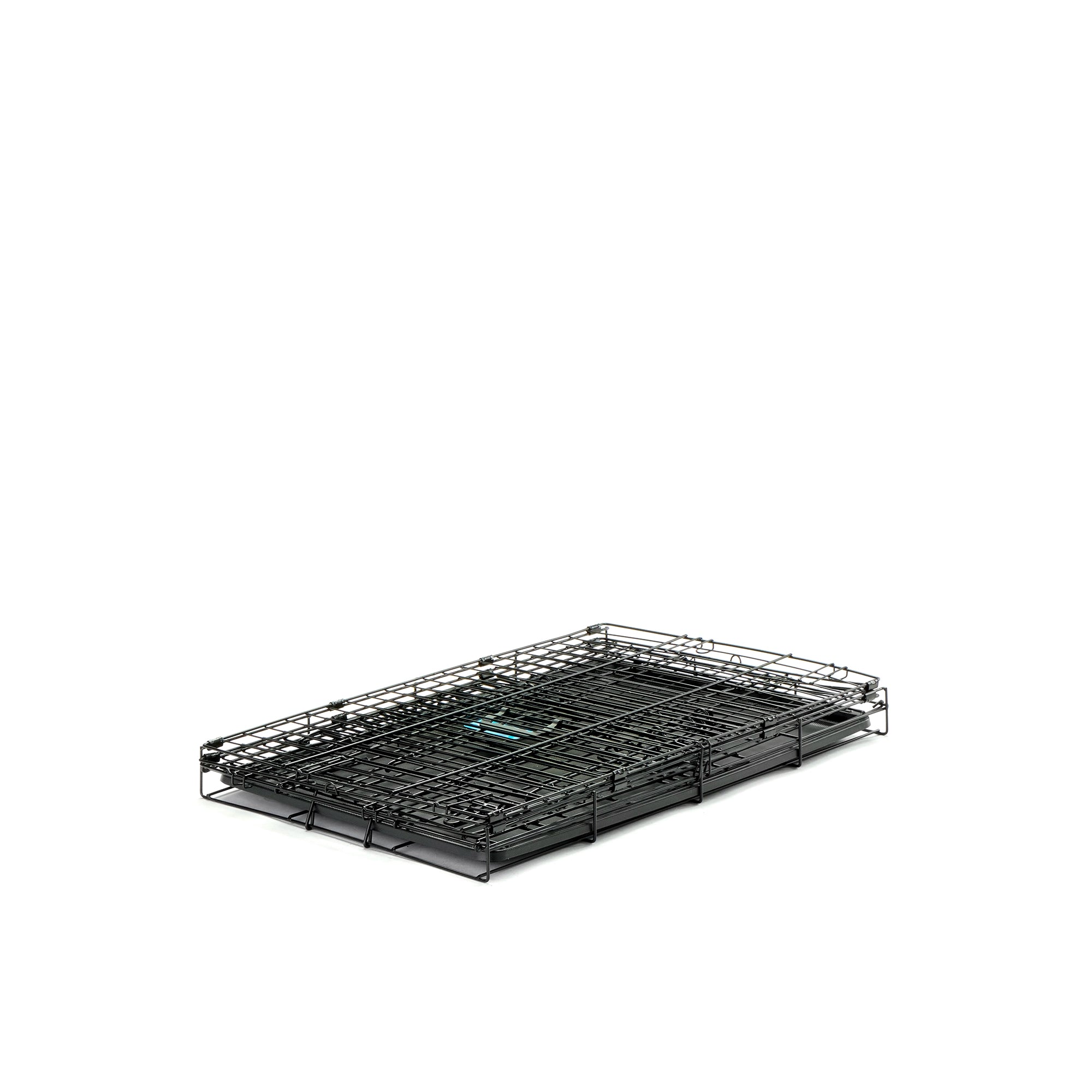 carlson-crates-medium-double-door-hundebox-schwarz-faltbar image 7