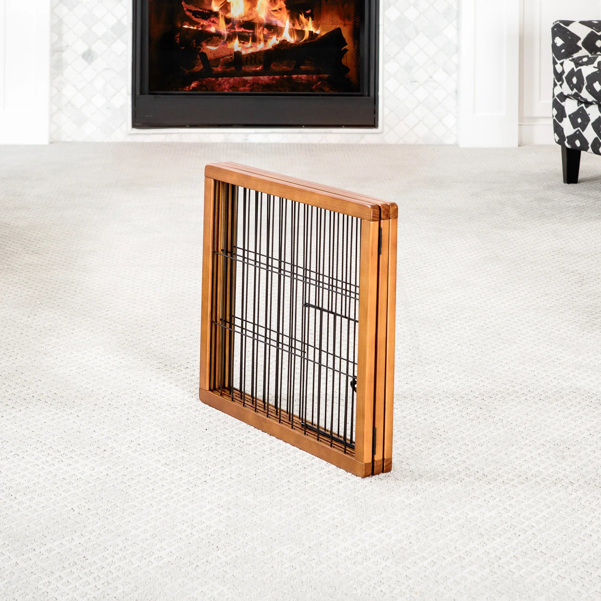 carlson-design-paw-hundegitter-holz-freistehend-mit-kleint-r image 6