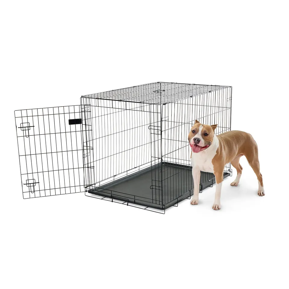 carlson-large-single-door-hundebox-schwarz-107-cm-faltbar image 1