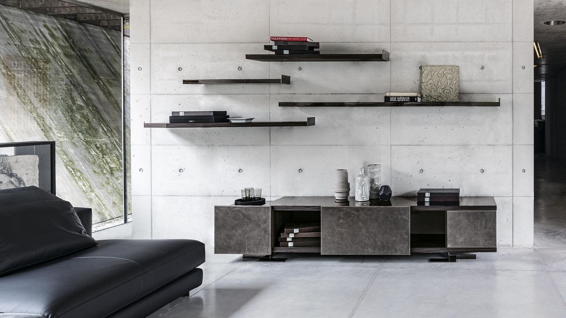 arketipo-complementi-endor-sideboard-leder-holz-metall image 2