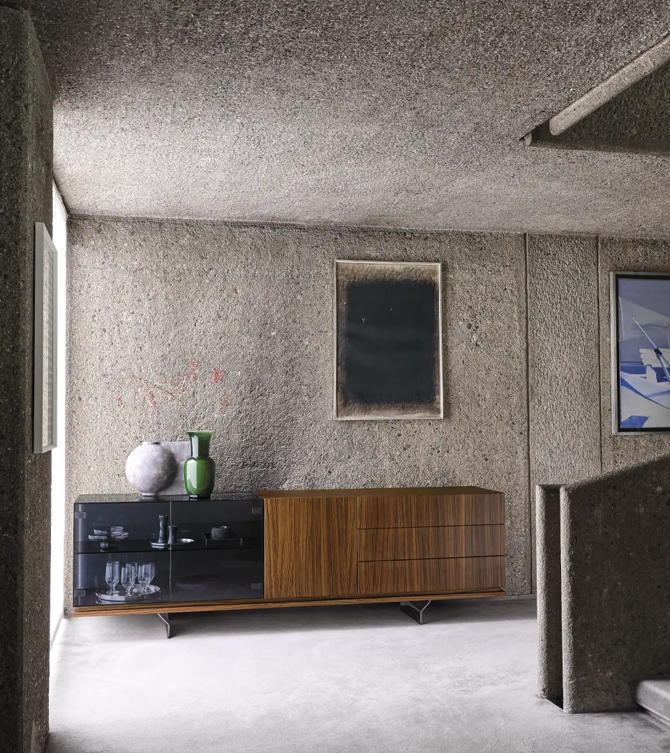 arketipo-complementi-brooklyn-sideboard-holz-rauchglas image 2