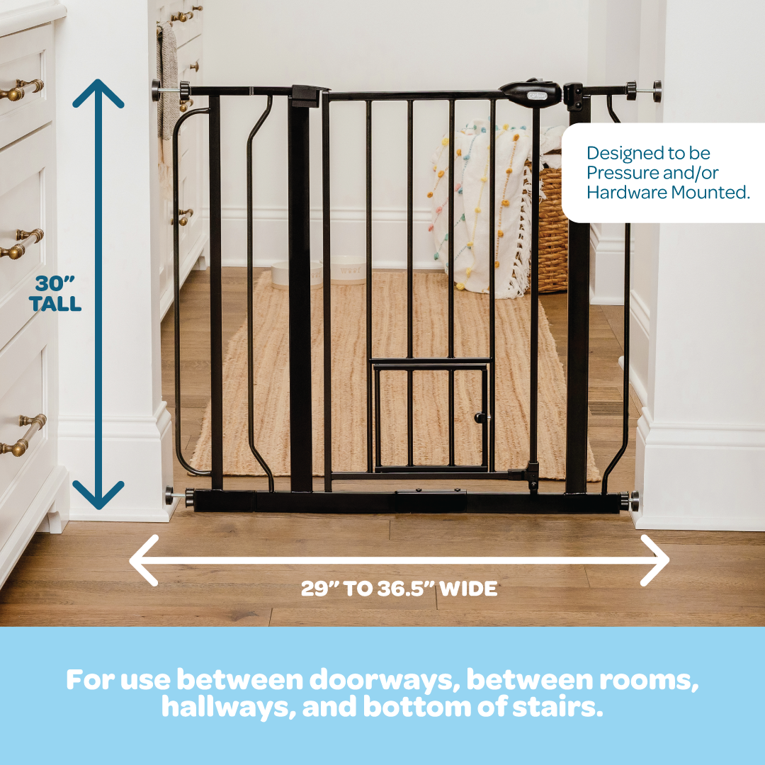 carlson-gates-extra-wide-walk-thru-hundegitter-schwarz image 2