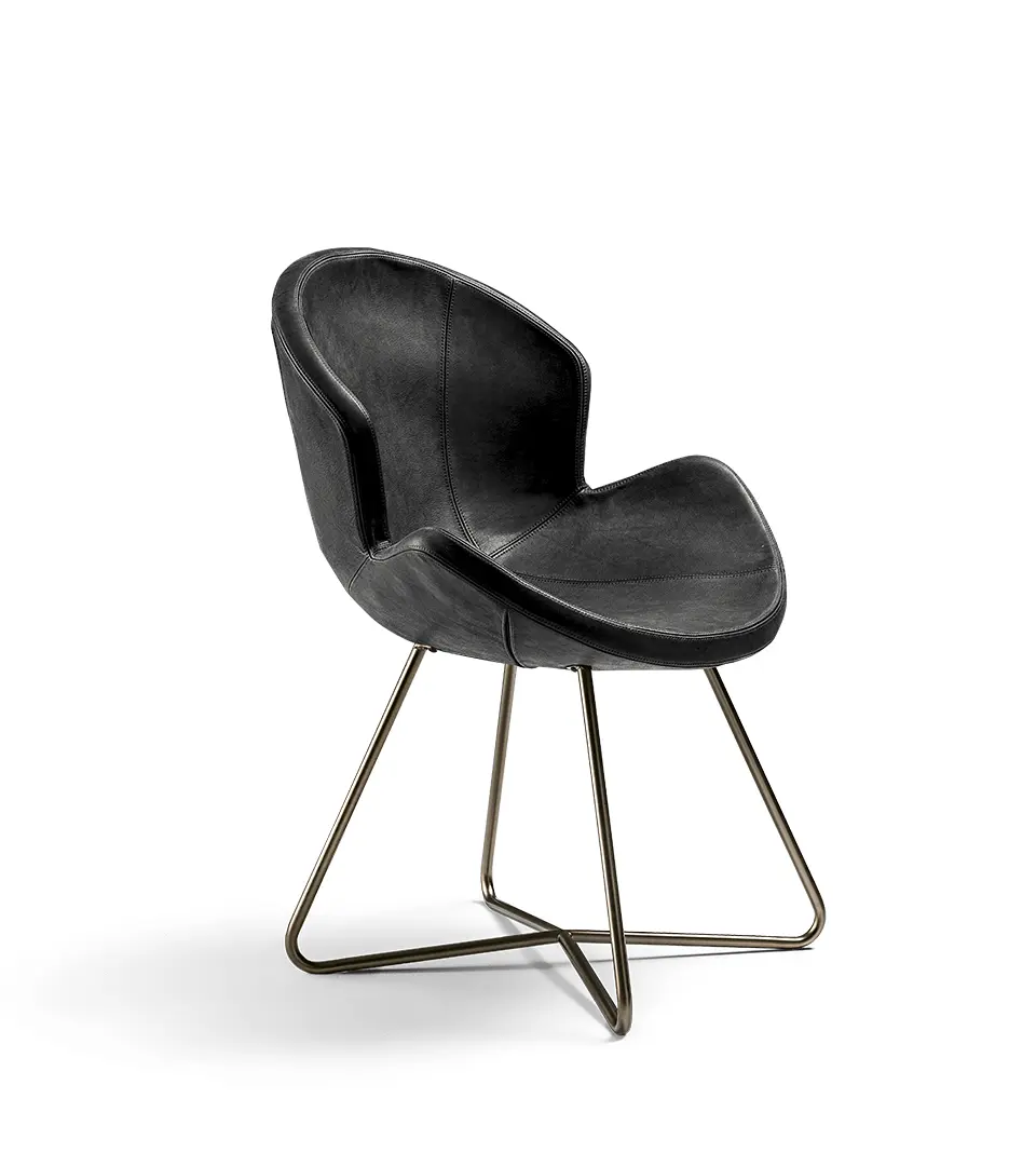 arketipo-sedie-victoria-stuhl-leder-metallschale-elegant image 4