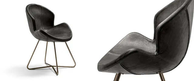 arketipo-sedie-victoria-stuhl-leder-metallschale-elegant image 1