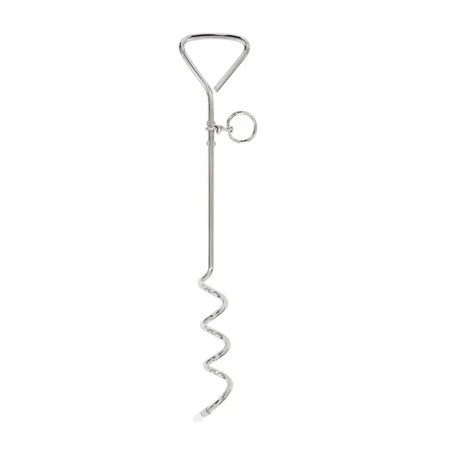 carlson-tie-outs-erdanker-hund-dreieck-silber-46cm image 1