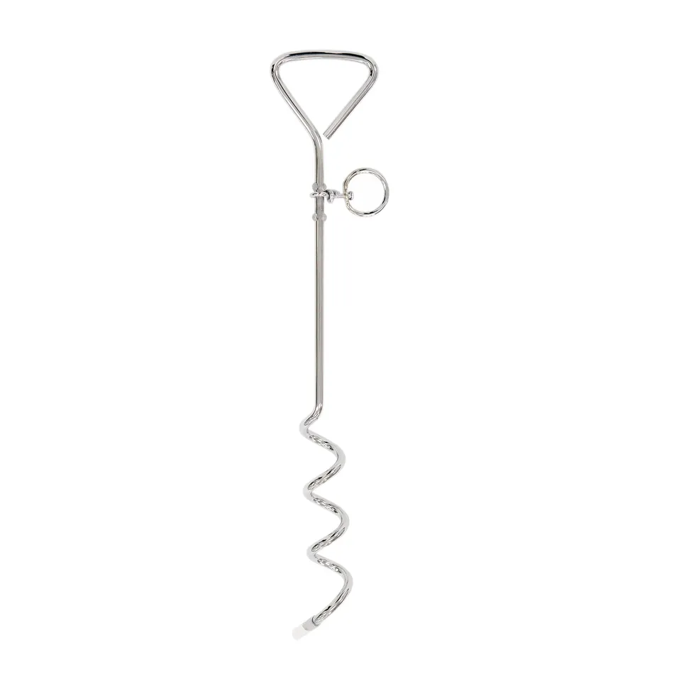 carlson-tie-outs-erdanker-hund-dreieck-silber-46cm image 1