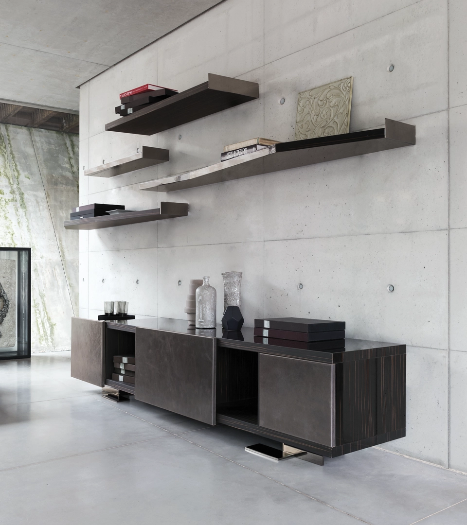 arketipo-complementi-endor-sideboard-leder-holz-metall image 3