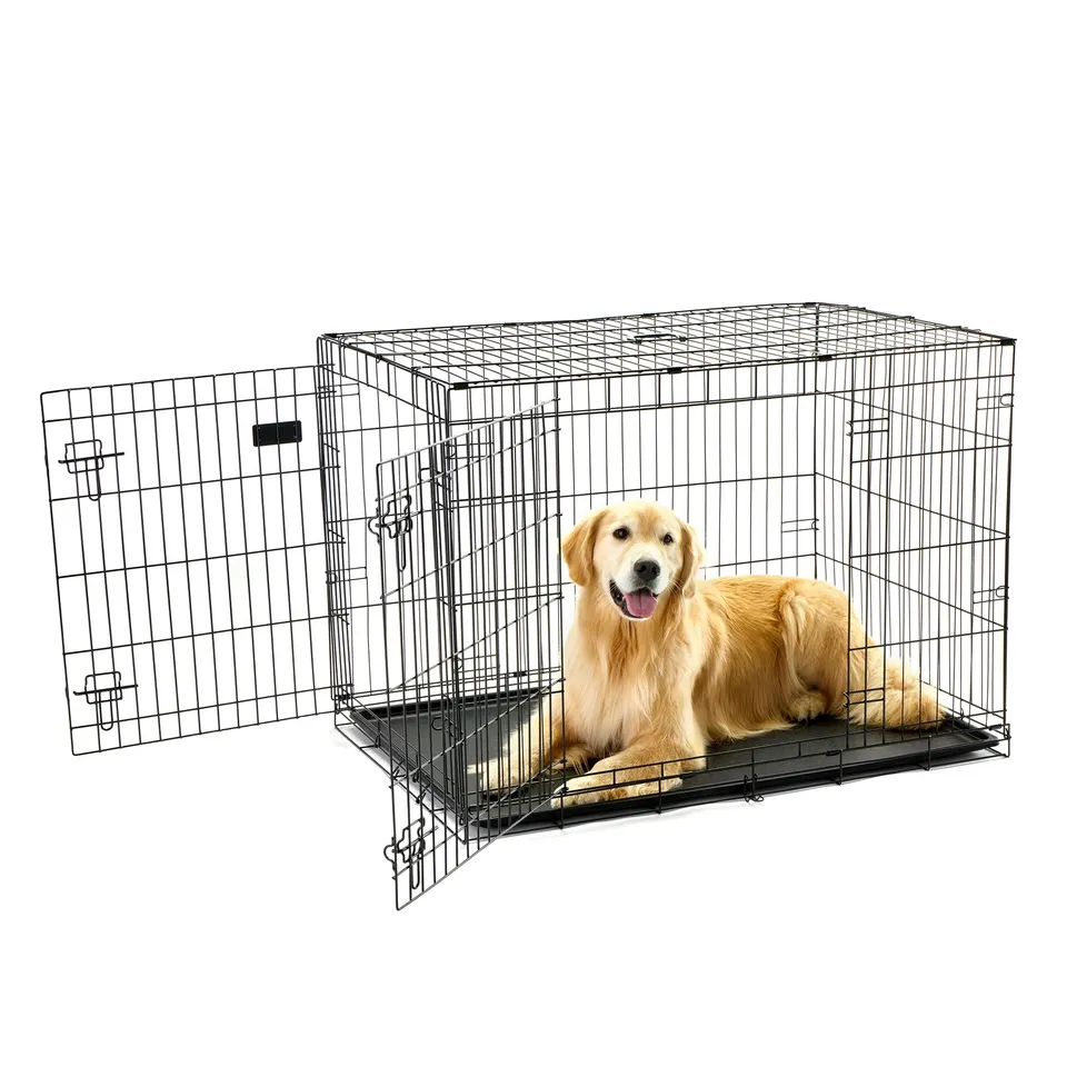 carlson-large-hundebox-107-cm-mit-2-t-ren-schwarz image 1