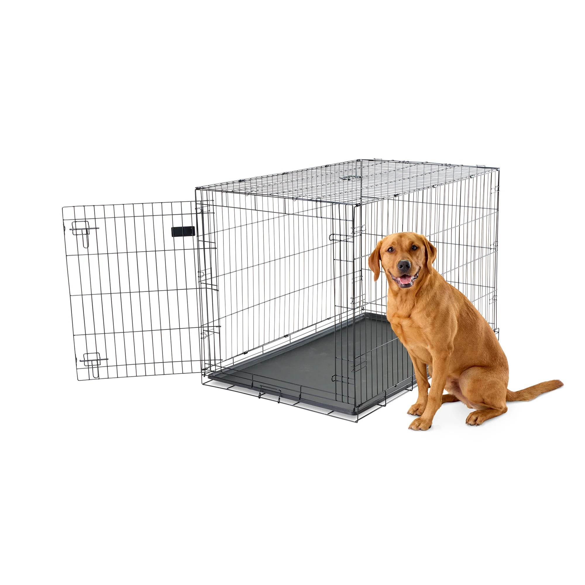 carlson-xl-hundebox-schwarz-drahtgitter-faltbar-gro-e-hunde image 1