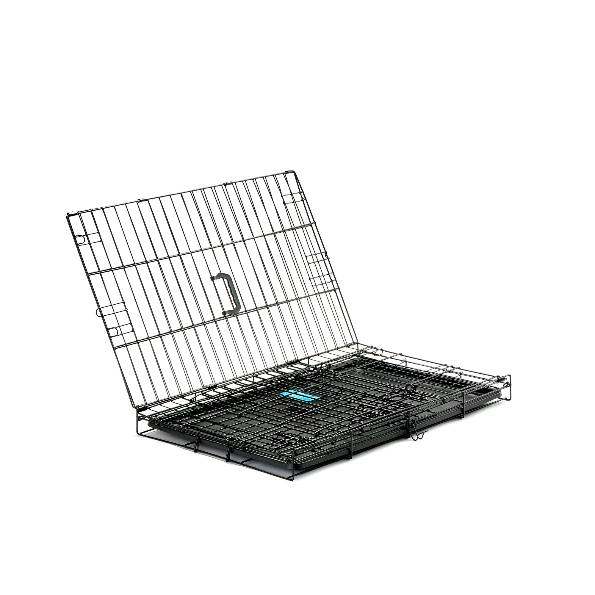 carlson-crates-medium-double-door-hundebox-schwarz-faltbar image 6