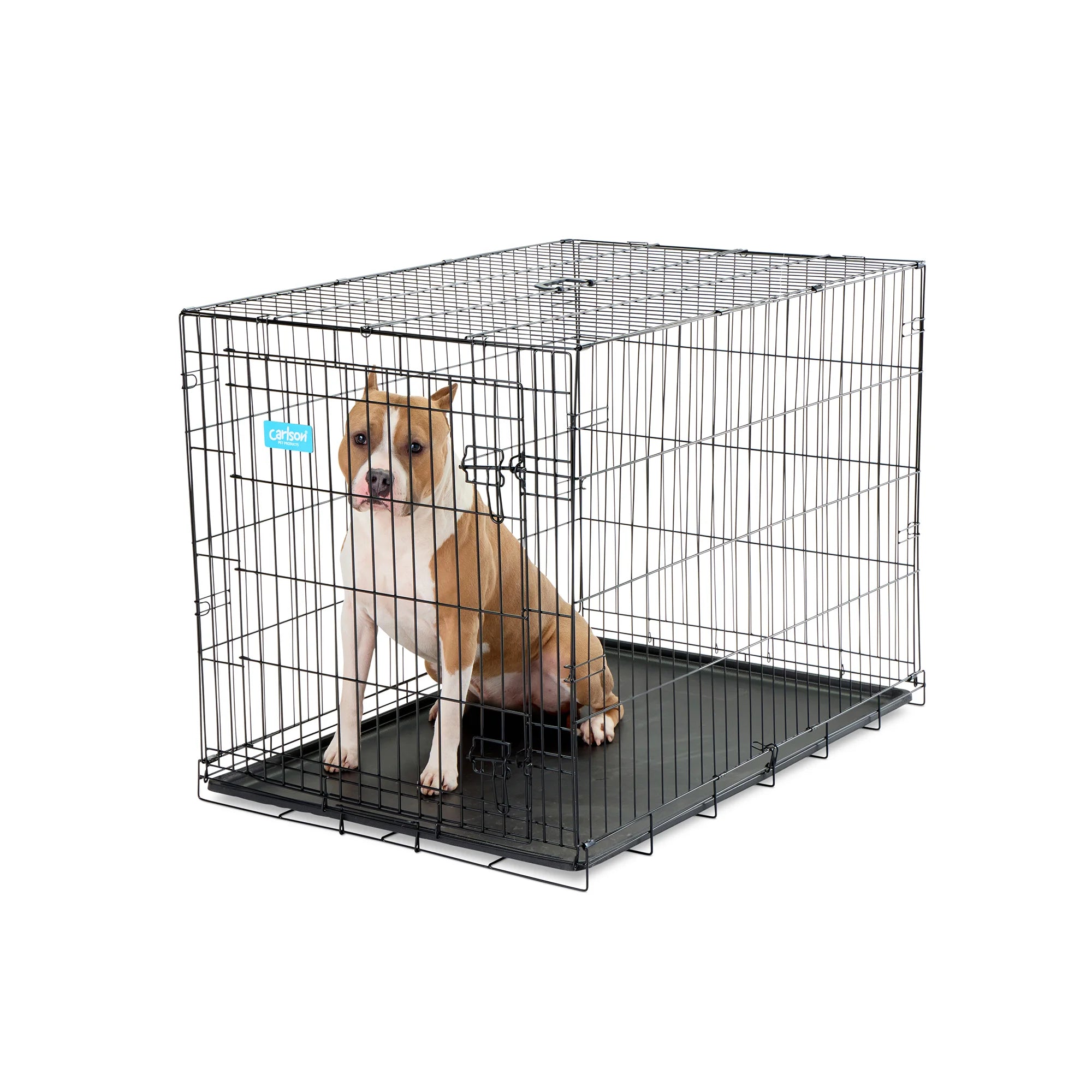 carlson-large-single-door-hundebox-schwarz-107-cm-faltbar image 2
