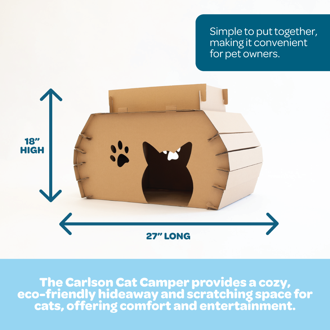 carlson-cat-camper-katzenhaus-pappe-mit-kratzer image 2