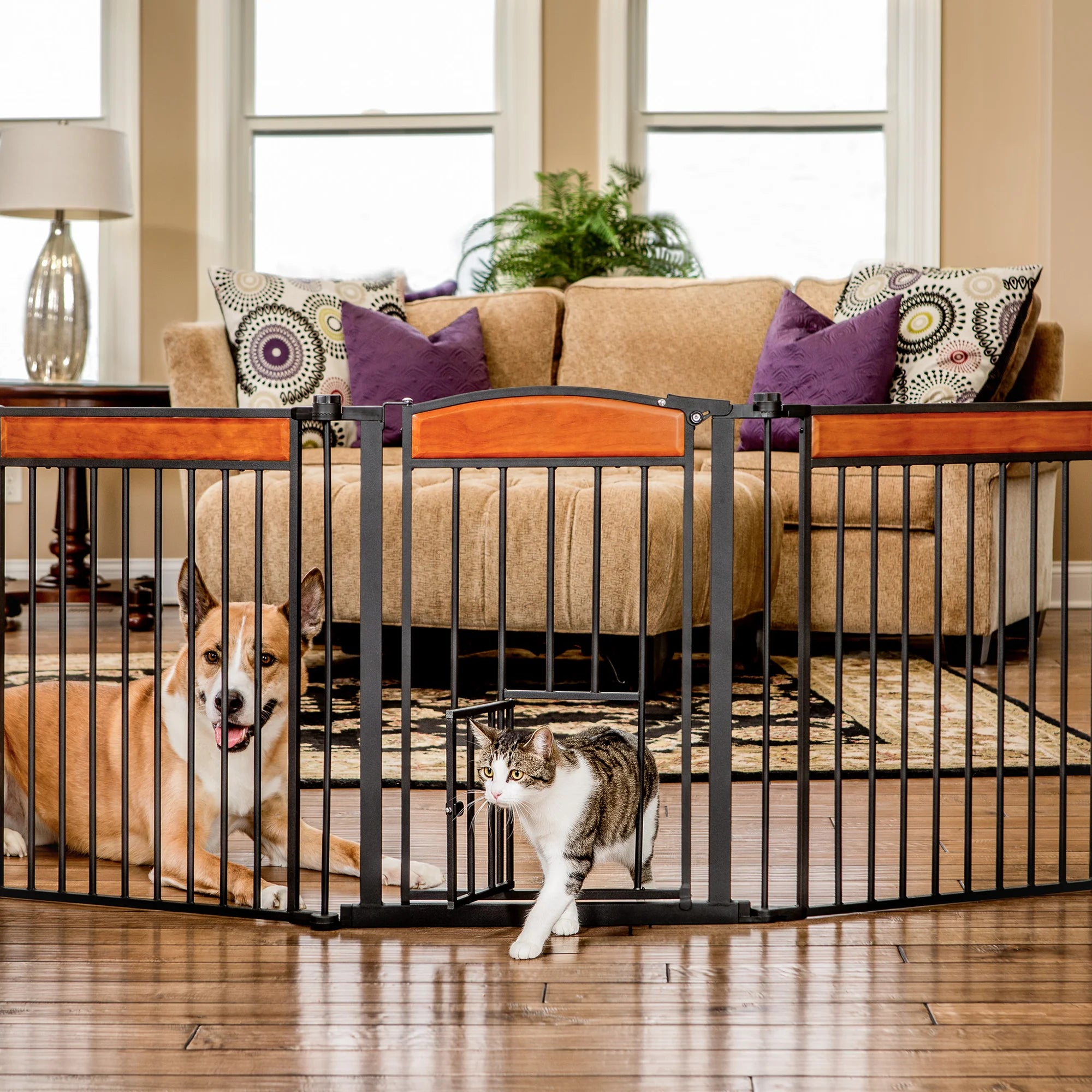 carlson-gates-design-paw-flexi-hundegitter-schwarz-71-193-cm image 2
