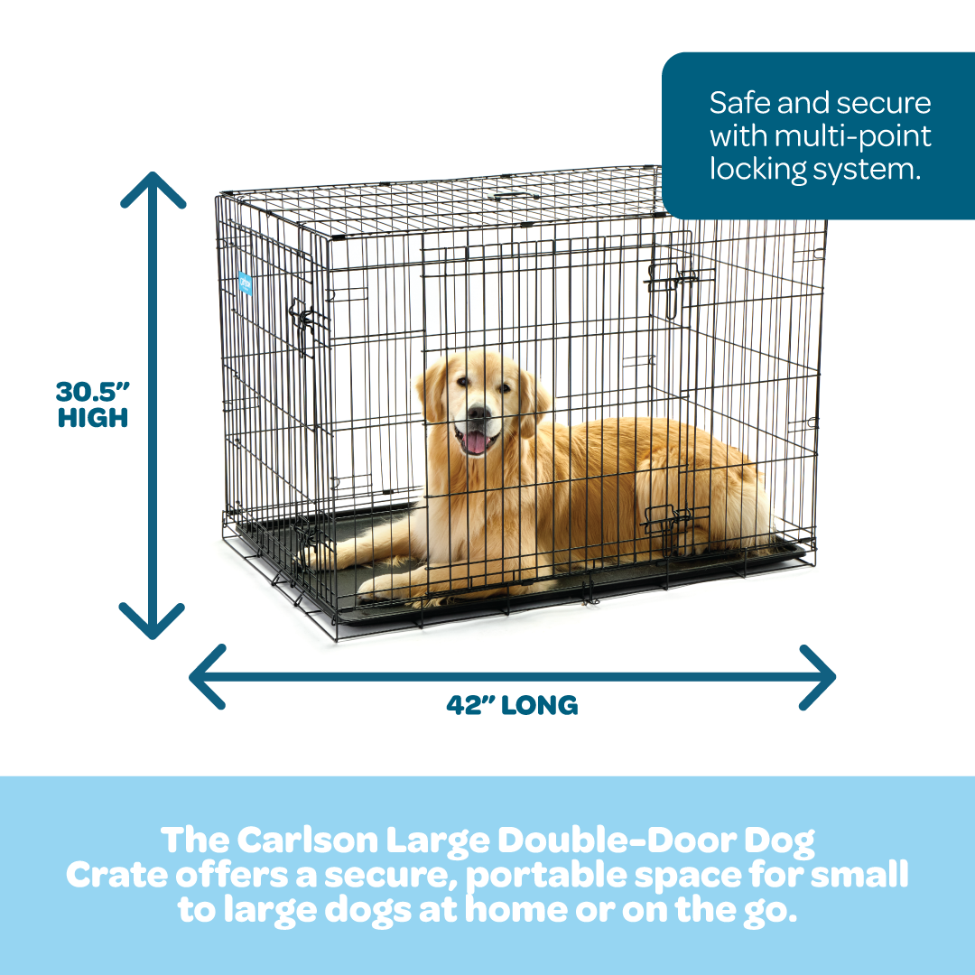 carlson-large-hundebox-107-cm-mit-2-t-ren-schwarz image 2