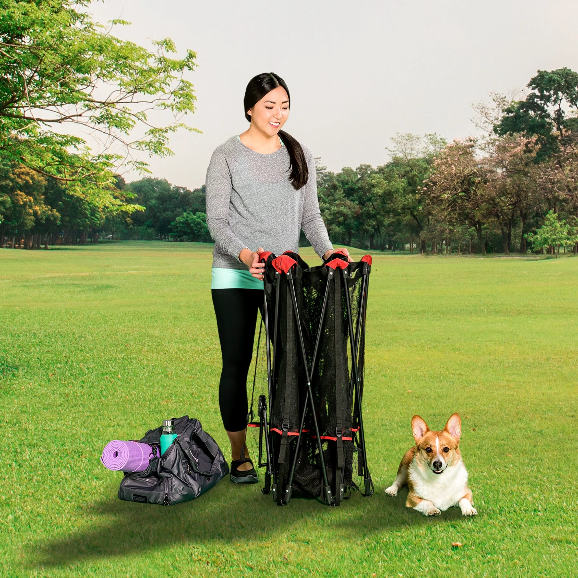 carlson-crates-pens-portable-pet-pen-hundegehege-rot-faltbar image 6