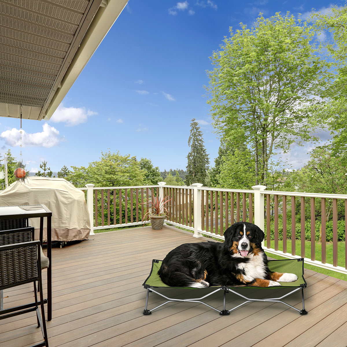 carlson-portable-pup-hundebett-gr-n-large-120-cm image 4