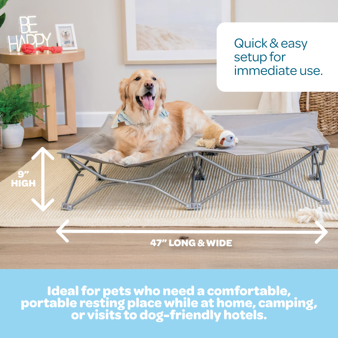 carlson-portable-pup-hundebett-grau-extrabreit-119-cm image 2
