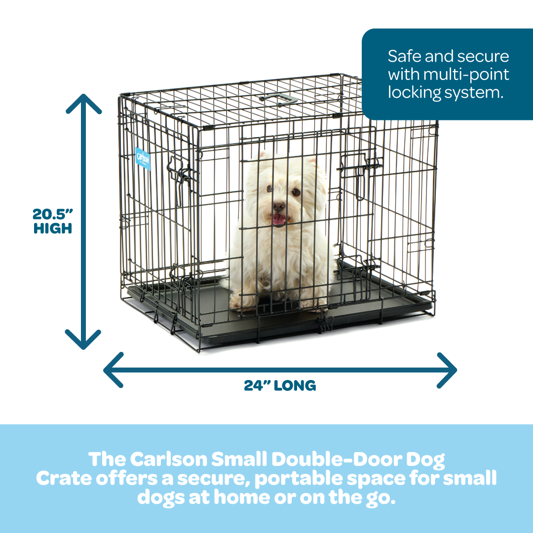 carlson-crates-small-double-door-hundebox-61-cm-schwarz image 2