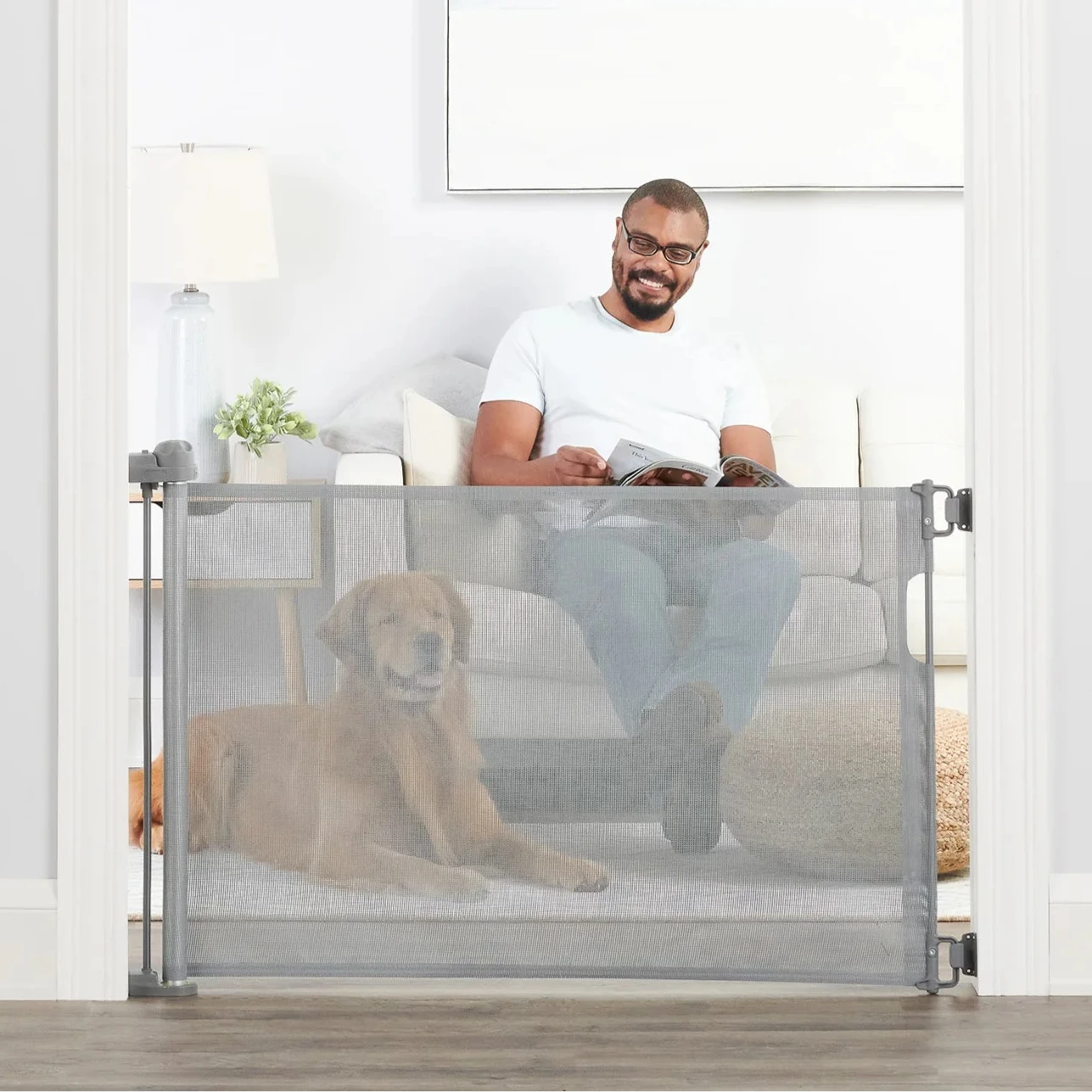 carlson-gates-retractable-hundegitter-mesh-127-cm image 1