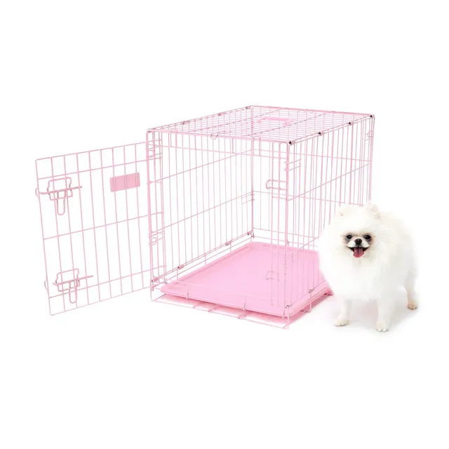 carlson-hundebox-klein-rosa-draht-61-cm-faltbar image 1