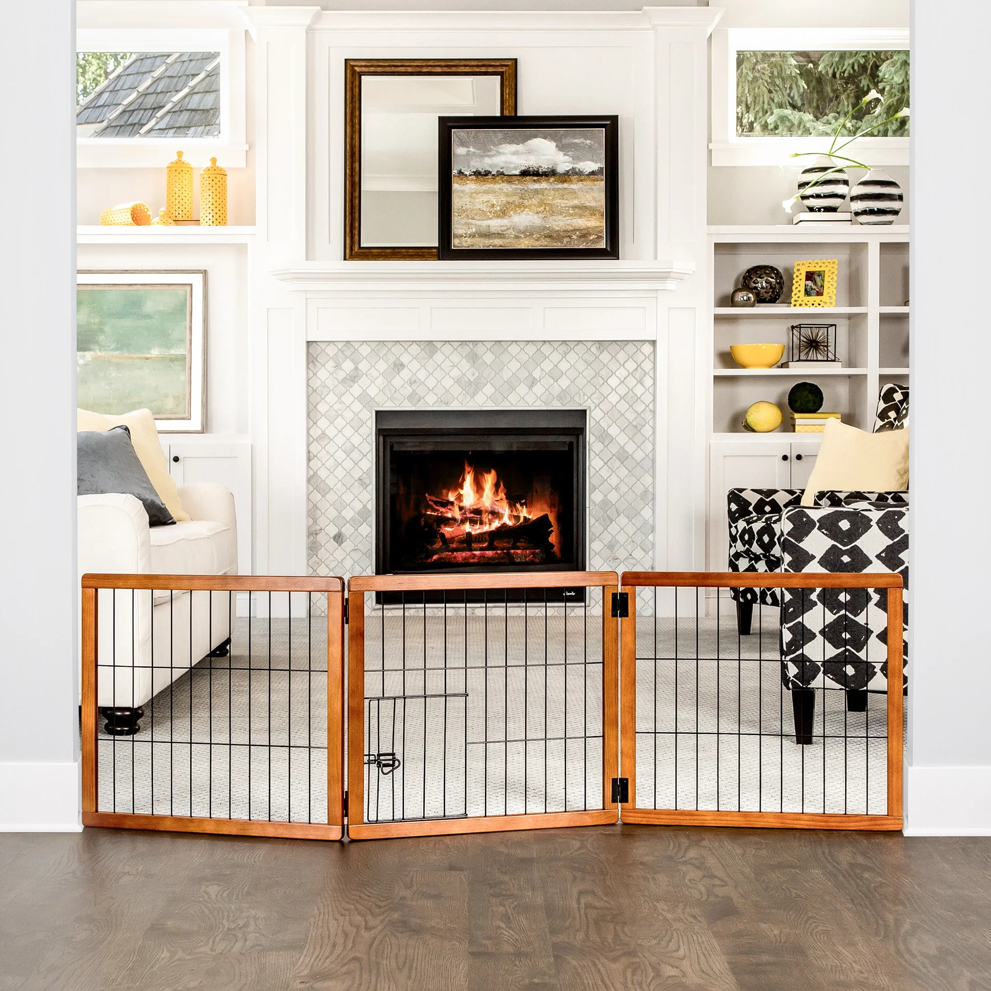 carlson-design-paw-hundegitter-holz-freistehend-mit-kleint-r image 4
