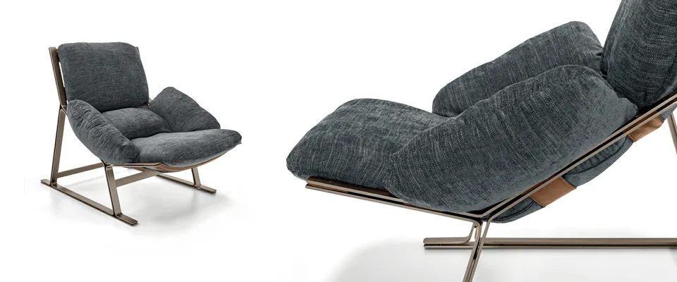 arketipo-belair-sessel-metall-gestell-polster image 1