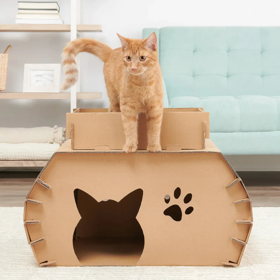 carlson-cat-camper-katzenhaus-pappe-mit-kratzer image 1