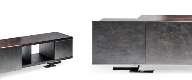 arketipo-complementi-endor-sideboard-leder-holz-metall image 1
