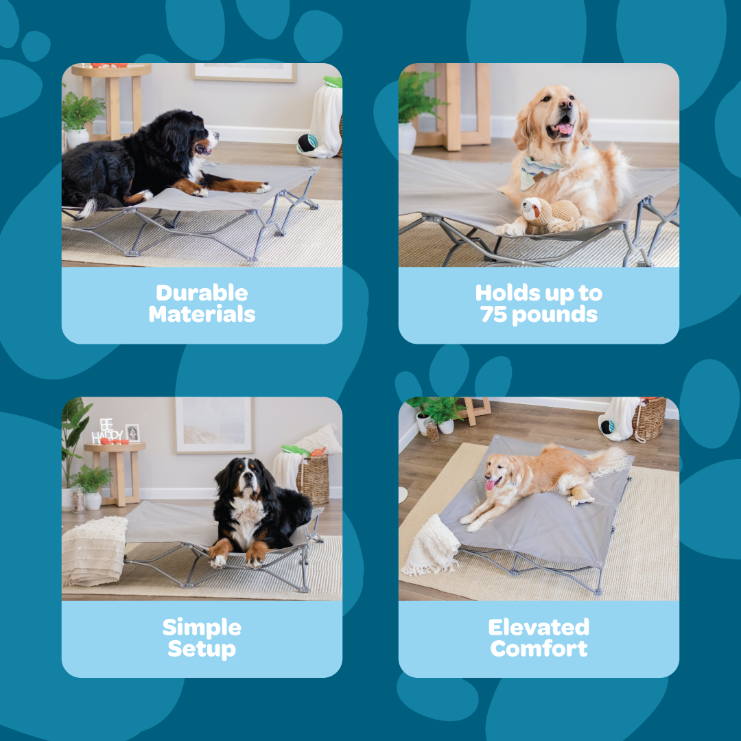 carlson-portable-pup-hundebett-grau-extrabreit-119-cm image 3